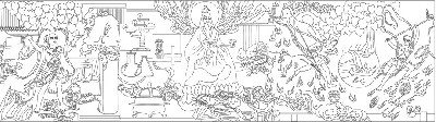 人文歷史浮雕雕塑原創(chuàng)手繪設計稿